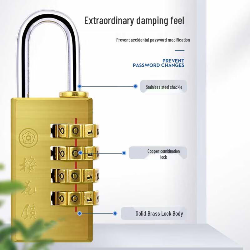 BLOSSOM NL11 Copper 4-Dial Combination Lock
