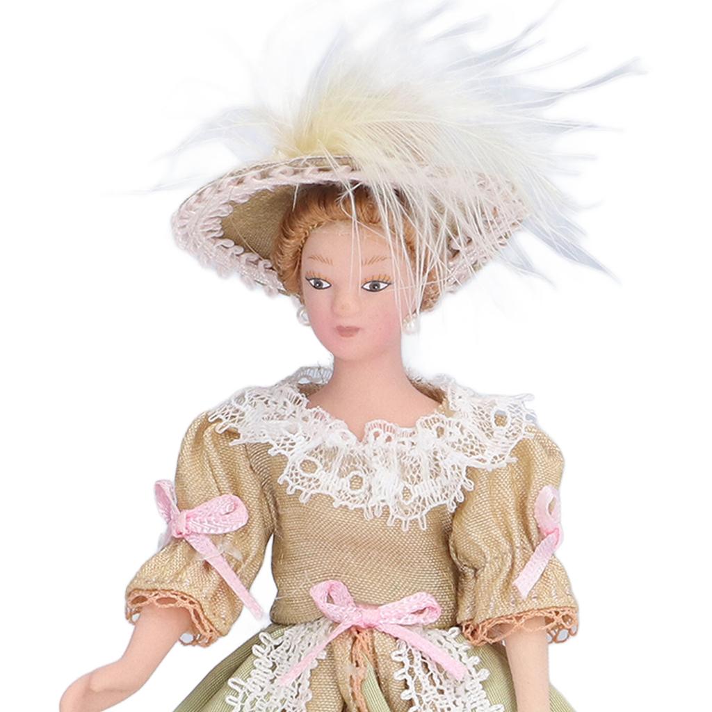 Character Model Lifelike Vivid Rotatable Limbs Good Stability Mini Ceramic Peopl