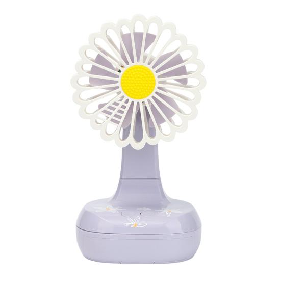 

Летний Цветочный Настольный Вентилятор с Ночником, Держателем для Телефона, 3 Скорости, Регулируемый Угол, Перезаряжаемый, для Офиса, Спальни, Путешествий, Персональный Охлаждающий Вентилятор фиолетовый