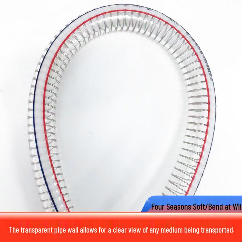 Zhuyue Transparent PVC Steel Wire Reinforced Hose прозрачный