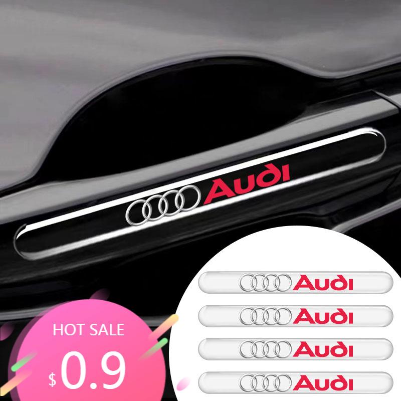 2026 4Pcs Car Door Transparent Strip Rearview Mirror Anti-Collision Protection Strip For AQ4 Q5L Q7 Q2L S4 S5 S6 S7 S8 TT RS3 A6L