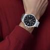 Casio STANDARD series 50 meters waterproof quartz movement stainless steel strap Japanese and Korean watch 53mm men's watch black dial MTP-EX100D-1A