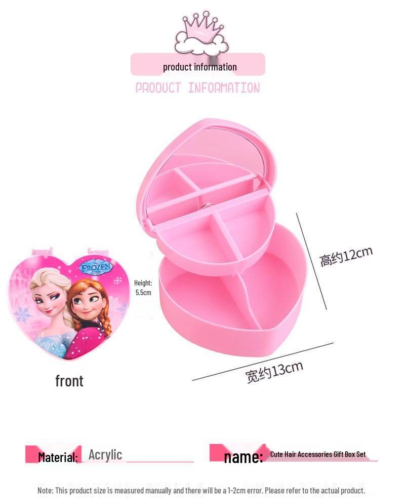 Frozen Elsa Jewelry Set: Princess Necklace, Bracelet, Earrings & Ring for Kids