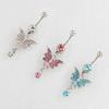 Sexy Schmetterling Bauchnabelring Edelstahl Nabelnagel Piercing Schmuck für Frauen Hochwertiges Körperornament