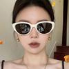 Cat's eye black frame plain artifact European and American retro ins small frame myopia eyes can be equipped with degree glasses frame female tide