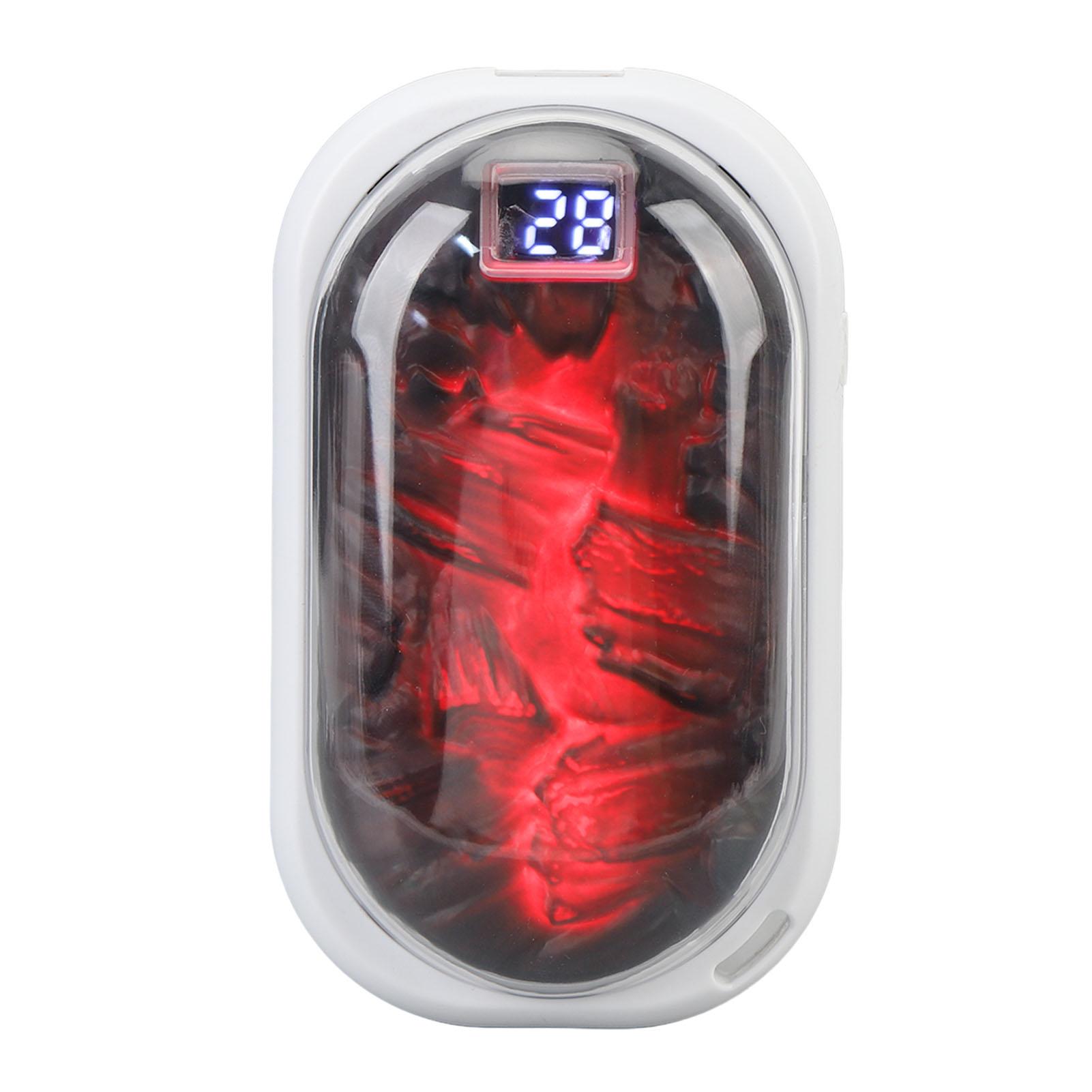 

2 в 1 Грелка для рук Power Bank Динамический свет пламени 3 температурных режима 3600 мАч Перезаряжаемый