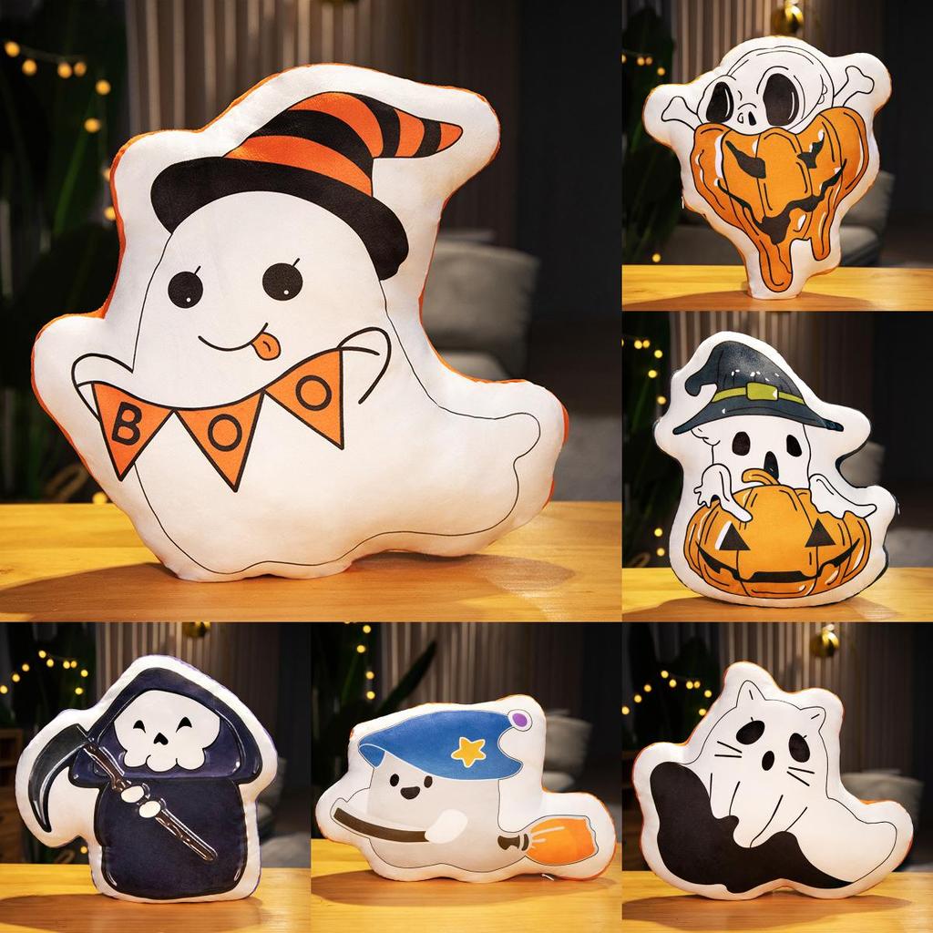 Halloween Spook Pluche Kussen Met Grappige Demon Print Voor Feestdecoraties En Cadeau-ideeën