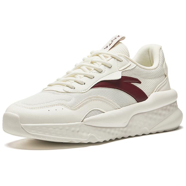 New Anta Life Collection Shock Absorbers Slip Resistant Low top Casual Shoes Men's White Red 912428823-4