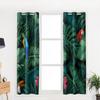 Tier Papagei Tropische Pflanze Grünes Blatt Luxus Heim Vorhänge Heimbedarf Wohnzimmer Schlafzimmer Maßgefertigte Vorhänge