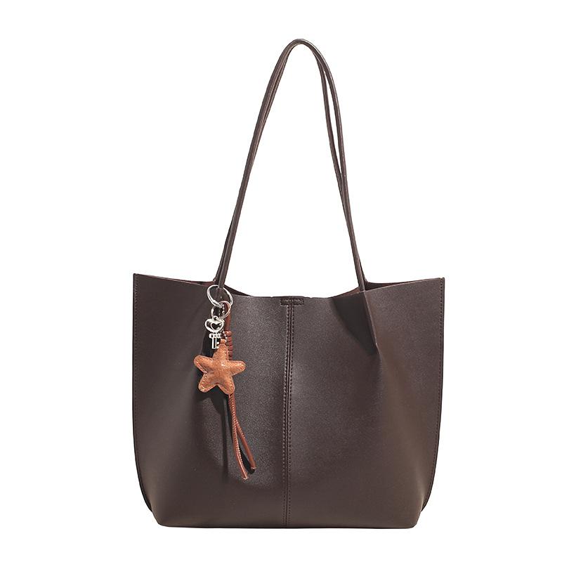 Retro bag women's large capacity 2025 new autumn and winter versatile shoulder underarm bag casual work commuter tote bag