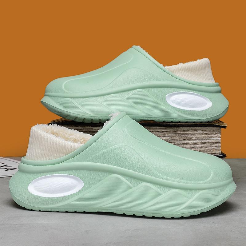Fashion Fashion Winter Men's Warm Slippers Platform Cotton Shoes Wrap Heels Outdoor Indoor Warm Shoes Home Bedroom Plush Warm Slippers