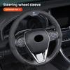 Car Steering Wheel Cover 3pcs Anti-slip Breathable Grip For Volkswagen VW Polo Golf T5 Caddy T4 Touran GTI Passat Scirocco GTD Zl2