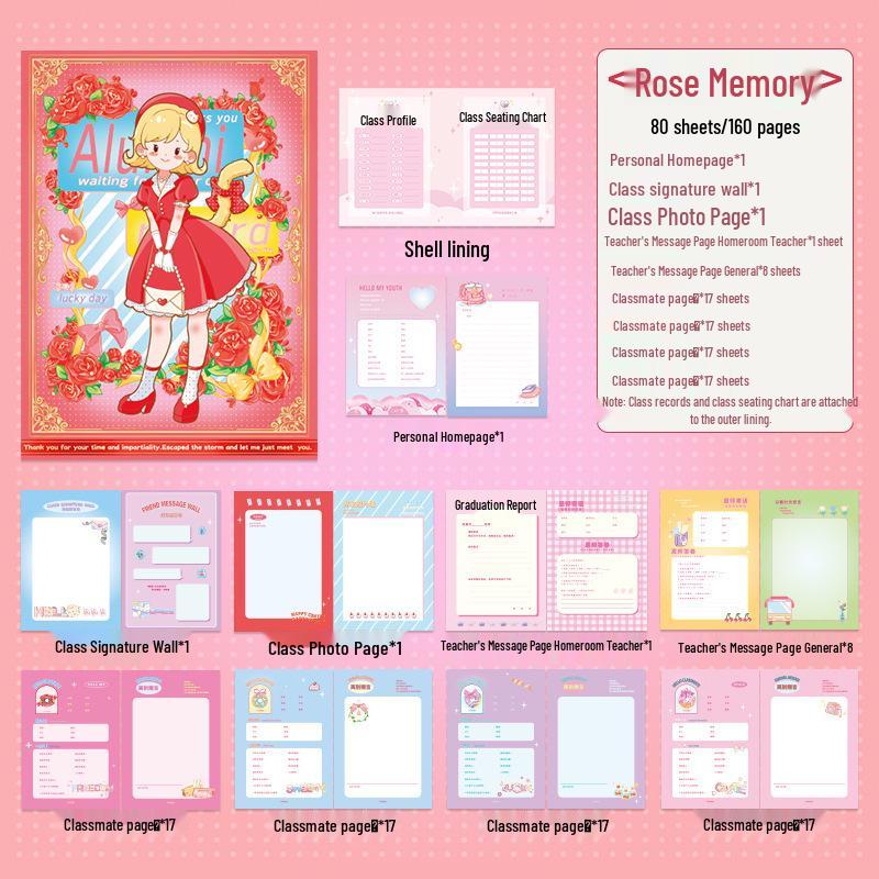 

Vintage Sixth Grade Elementary Yearbook: High-Value Loose-Leaf Graduation Album with Hot Stamping