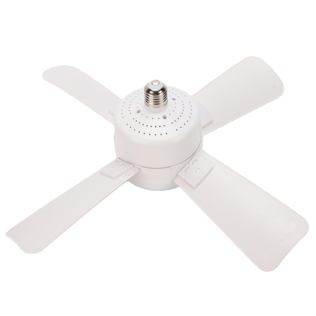 LED Socket Ceiling Fan Light Dimmable Ceiling Fan with Remote Control E27 Base for Living Room White