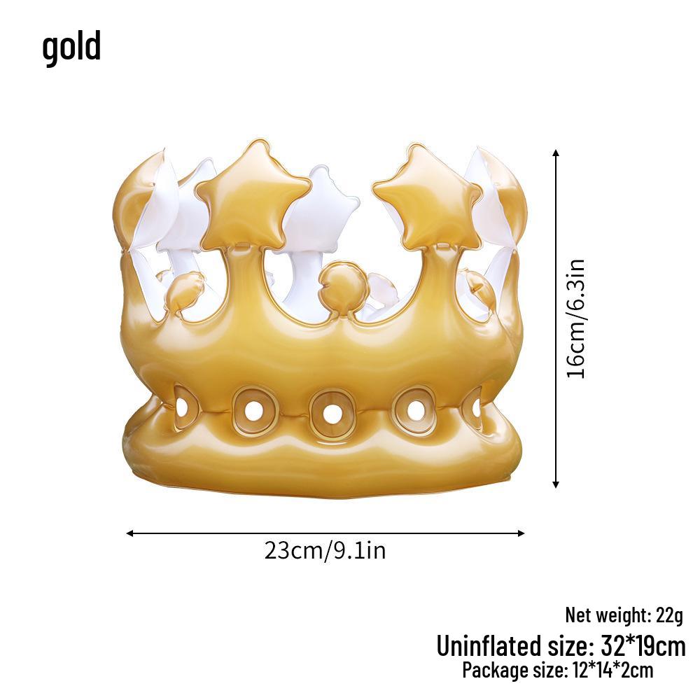 Inflatable PVC Crown for Masquerade Parties and Birthdays