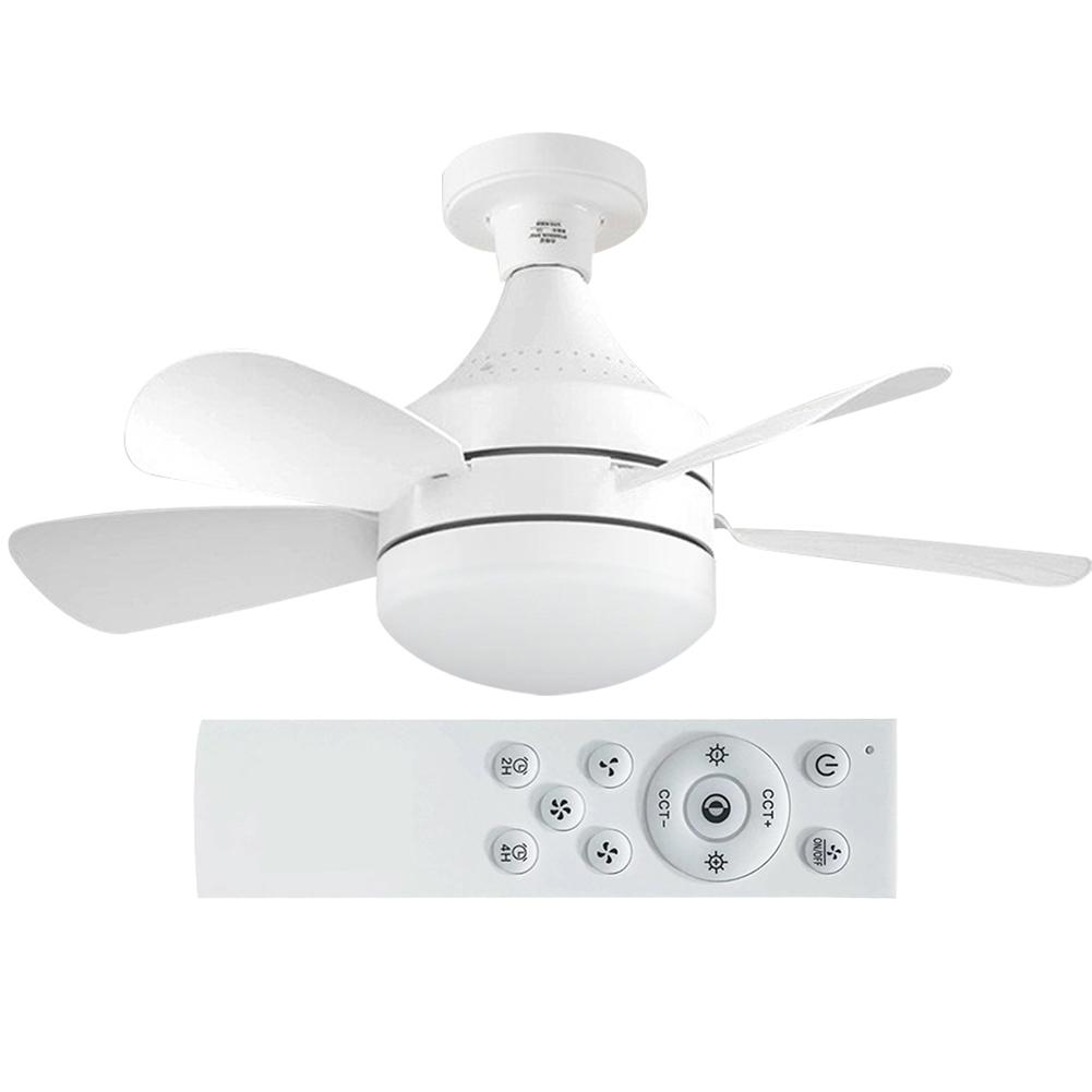 Ceiling Fan Light with Remote Socket Ceiling Fan Timing Wireless Fan 3 Gear Wind Speed 5 Blades for Living Room Bedroom