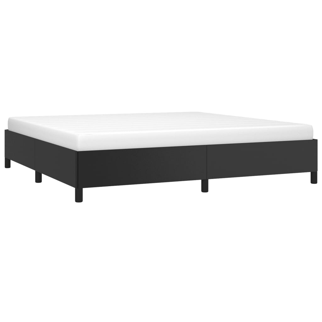 Bed Frame Black 200x200 Cm Faux Leather