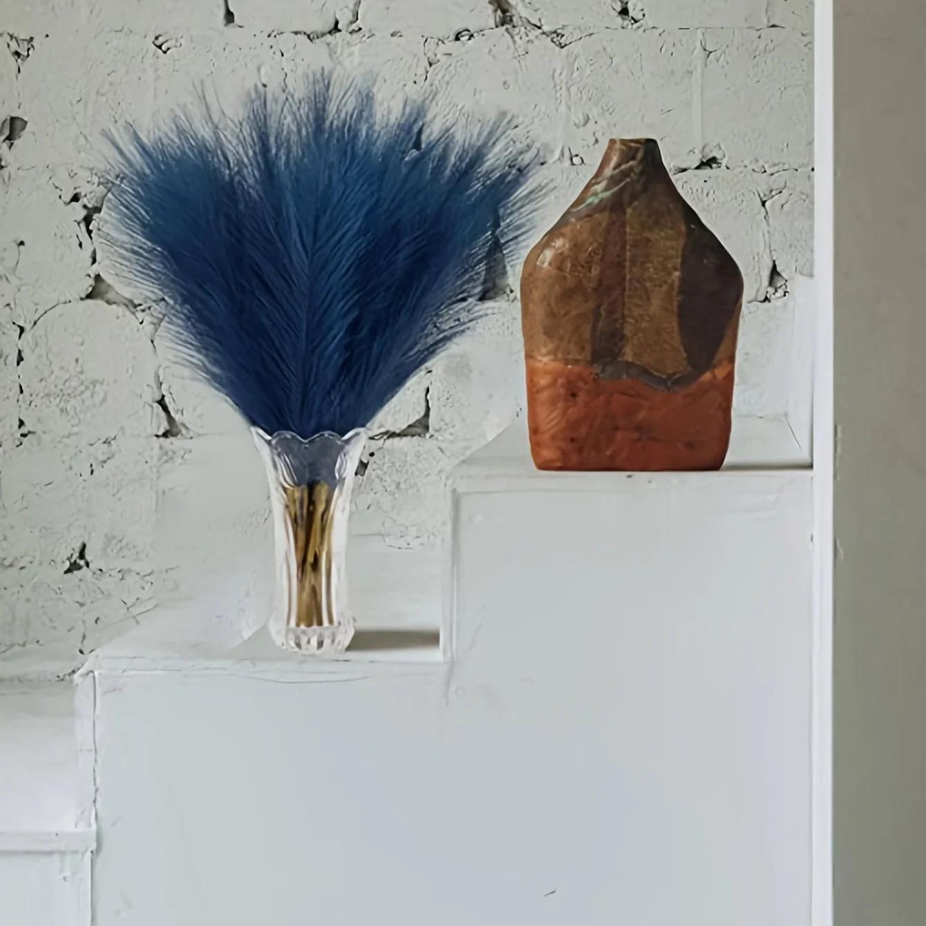 

3 шт. - Пушистый тростник Имитация пампасной травы - Семейное свадебное украшение Искусственный цветок и травяная декорация