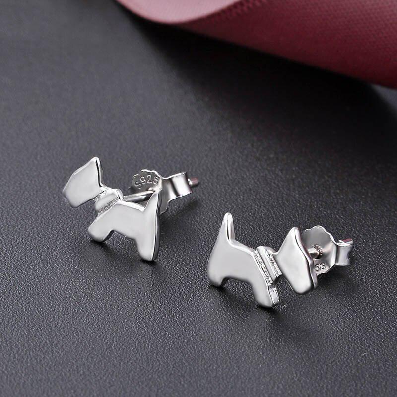 

Танцизные модные серебряные серьги-гвоздики для женщин, милые серьги в форме собаки, изысканные украшения, подарок для свадебной вечеринки
