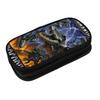 Italian Brainrot Black Multifunctional Double Layered Pen Case For Boy/Girls Best Gift 2D Flat Cartoon Pencil Case For Children