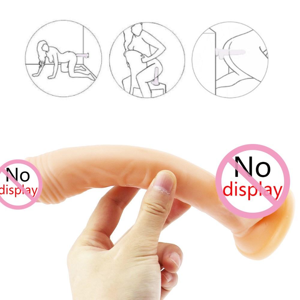 Super Soft Lesbian Strapon Big Dildo Realistic Small Fake Penis Dick Anal Plug Adult Sex Toys