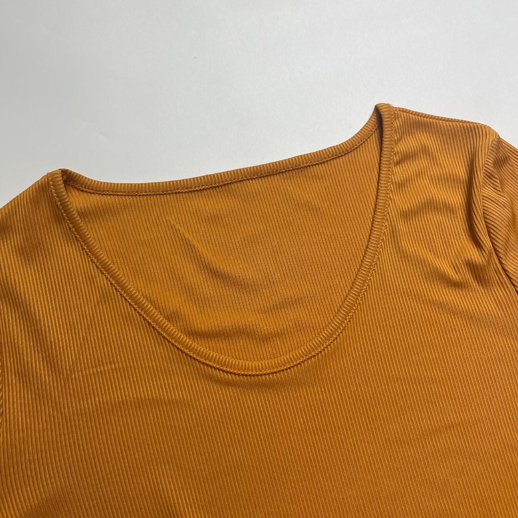 Women's Solid Color Knitted Long Sleeved T-shirt Set, Half Body Split Hip Skirt, Two Pieces