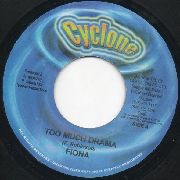

7inch Record FIONA - Too Much Drama NONE Cyclone Jamaica Reggae, Ska & Dub Used