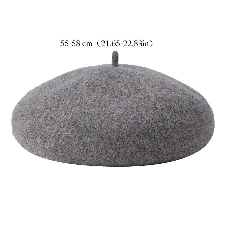 Fashion Solid Color Autumn and Winter Thickened for Keep Warmth Beret Hat Women Versatile Literature and Art Painter's Hat