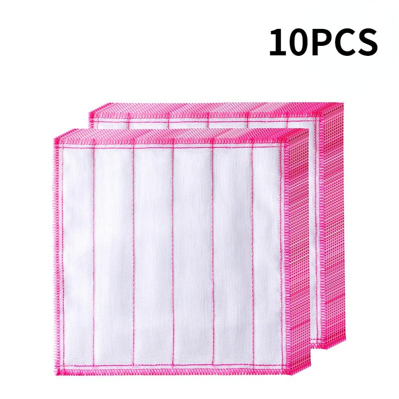 3/5/10pcs, Anti-Oil Kitchen Towel 5 Layers Microfiber Kitchen Cleaning Cloth Thicken Absorbent Scouring Pad Kitchen Daily Dish Towel 11.81inch