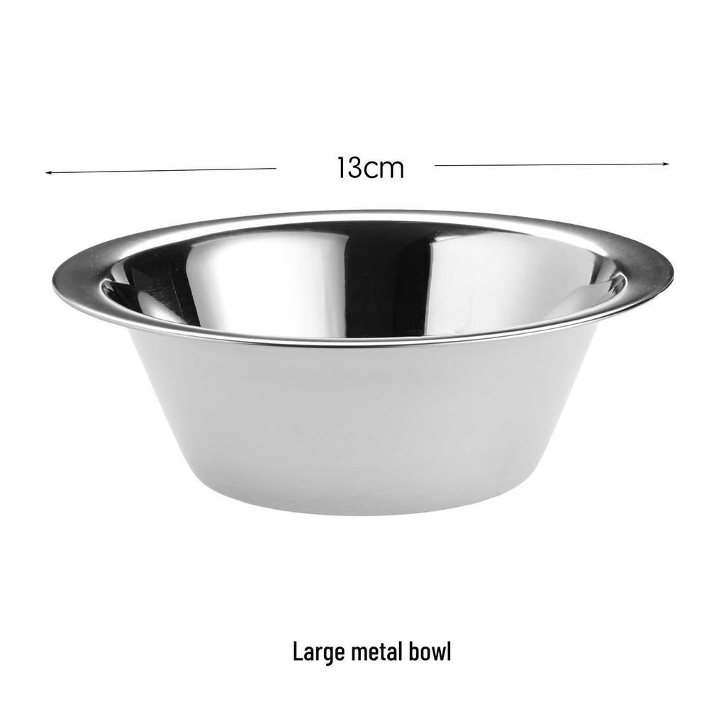 Nakloněná nerezová kočičí miska: Dvoumiskový design proti rozlití s ochranou krku pro krmení a pití