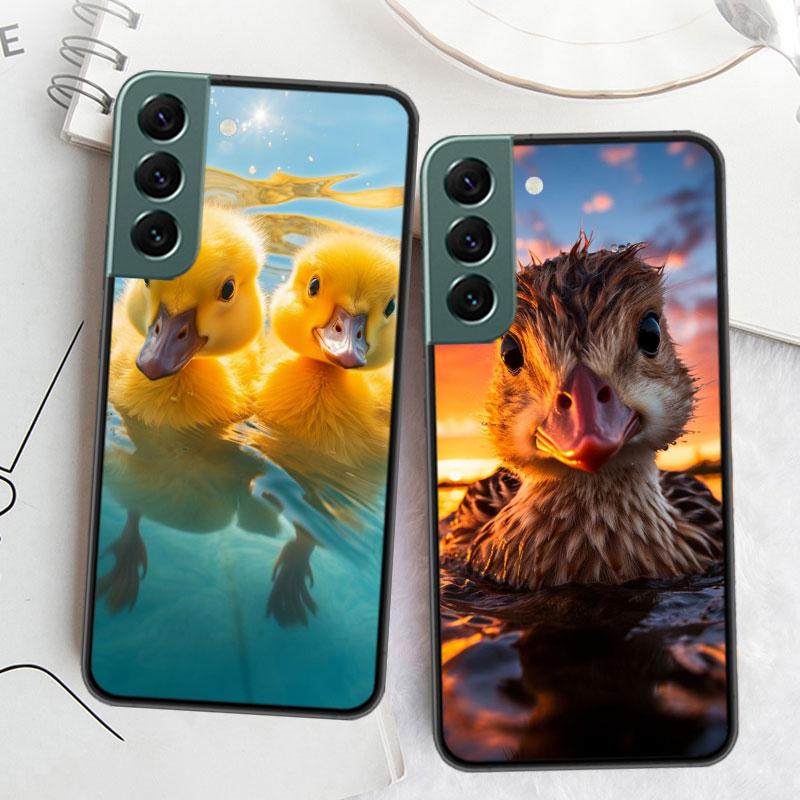Yellow Duck Phone Case For Samsung Galaxy S22 S25 Ultra S21 S10 Plus S26 Edge S20 S23 S24 FE Cover Silicone Soft TPU Clear S