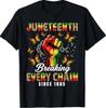 Seit 1865 jede Kette sprengen Frauen Männer Juneteenth Freiheits-T-Shirt