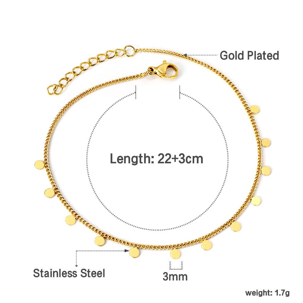 Fashionable Cross Ankle Bracelet Fade Resistant Minimalist Elegant Women Foot Jewelry