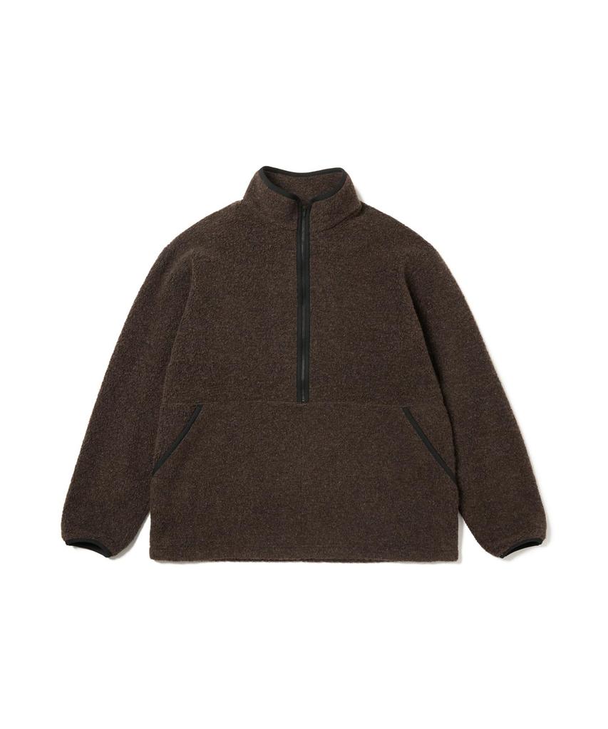 Snow Peak Recycled Wool Boa Pullover Dark Size S JK-25AU022, Top, Sweatshirt, Men's/Women's, Brown,