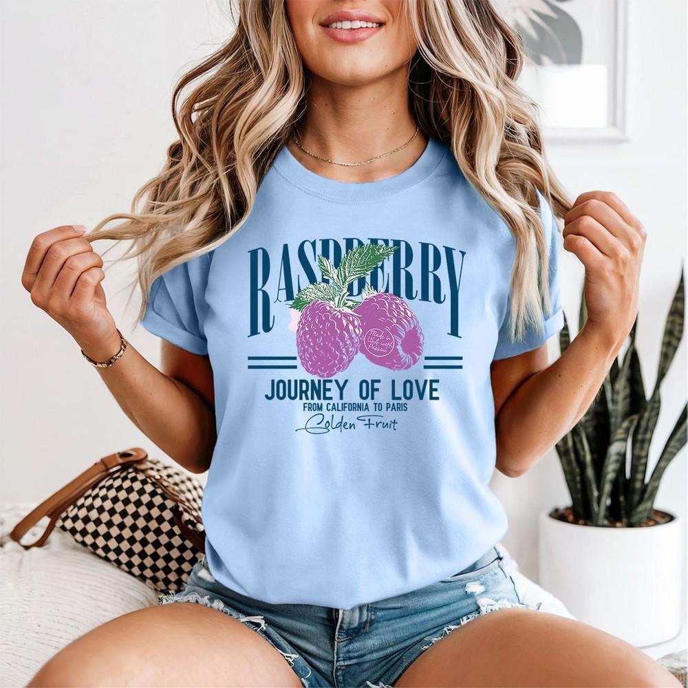 Raspberry Fruit Unisexs Tee Vintage Style Made In Usa Journey Love 2XL