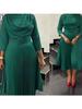 2023 Women's African Plus Size Solid Color Mid-length OL Commute Dress