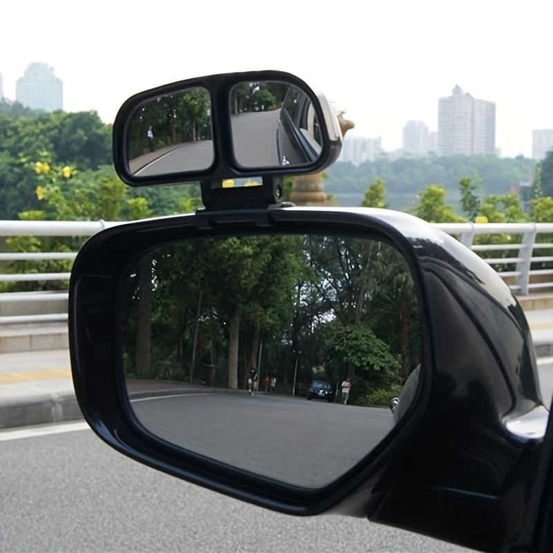Car Mounted ABS Dual Mirror Blind Spot Rearview Mirror 360° Adjustable Large Field of View High-Definition Wide-Angle Reversing