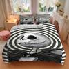 3Pcs Surreal Jack Skellington Art Bedding Sets For All Sizes New 3D Printed Bed Cover Comforter Duvet Cover Pillowcase Bedroom Decoration