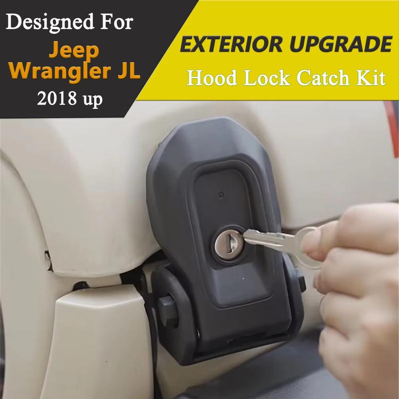 Hood Latches Anti-theft Lock Catch for Jeep Wrangler JL JLU 4XE Rubicon Sahara Sport Gladiator JT 2018-2025 Car Accessories
