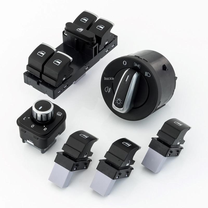 6-Piece Glass & Headlight Switch Set for Volkswagen Magotan/Sagitar/Golf чёрный