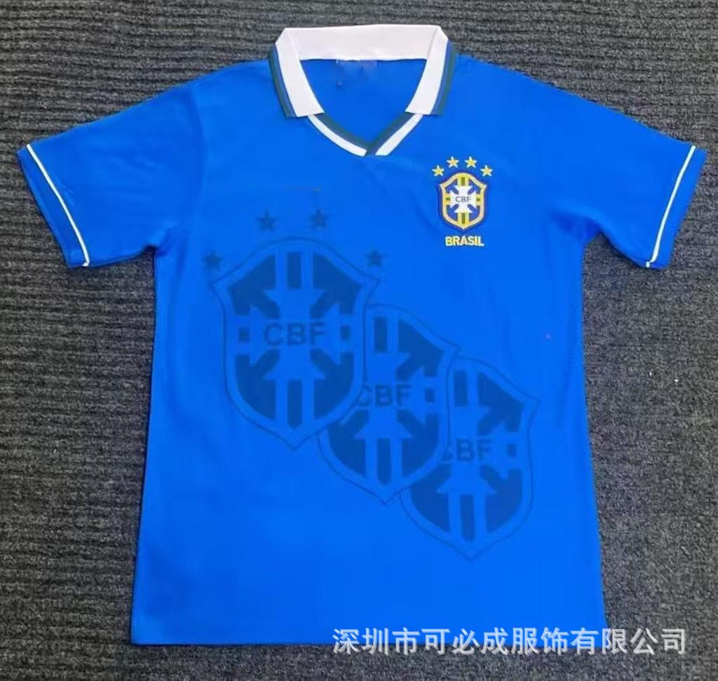 Großhandel und Einzelhandel Grenzüberschreitend Brasilien Nationalmannschaft Spezielles Gedenk-Kurzarm-Fußballtrikot Oberteil Kurzarm Fans
