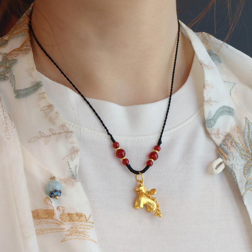 Natural Agate Light Luxury Necklace Fashion Women Daily Jewelry Lucky Gift