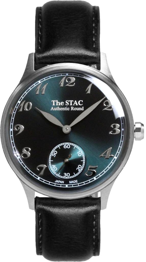 Zegarek STAC Made in Japan Domestic 36mm Classic Retro Unisex Niebieski Zielony Czarny Skóra [The Stack] Męski Damski ST-AR002