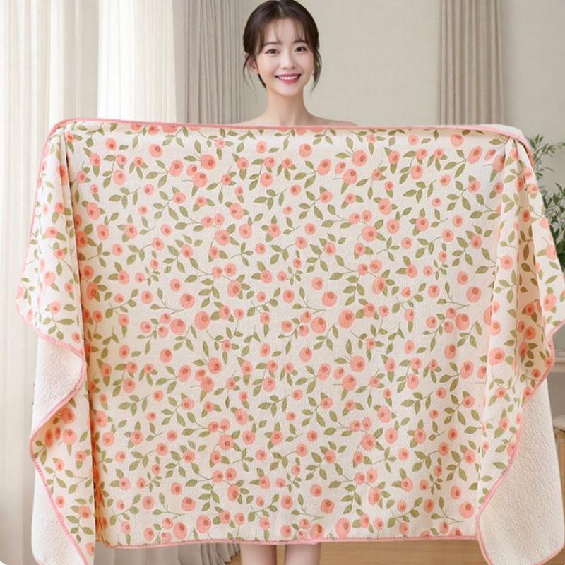 Floral Bath Towel Soft and Super Absorbent Bath Towel