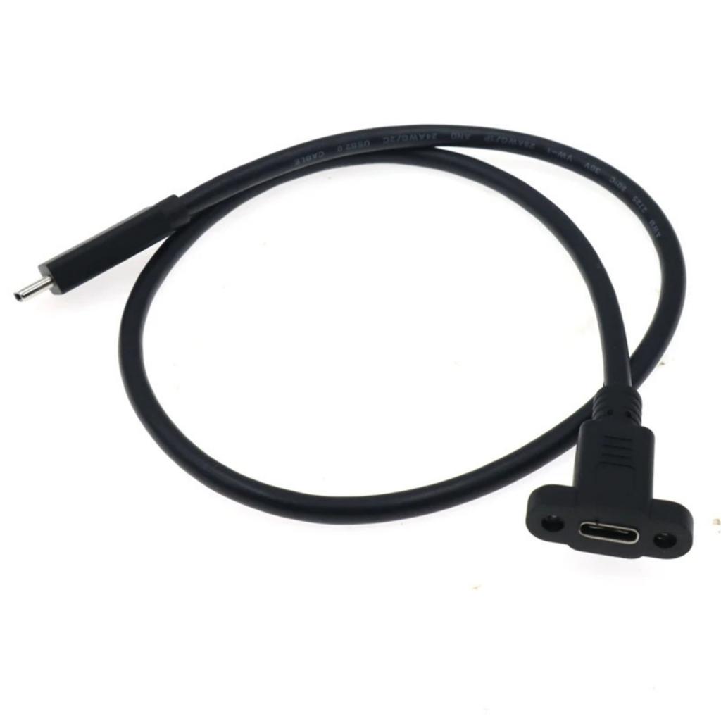 30-100cm Length Panel Mount USB C Extension Cable Male To Female Connector Adapter Line for Computers and Printers