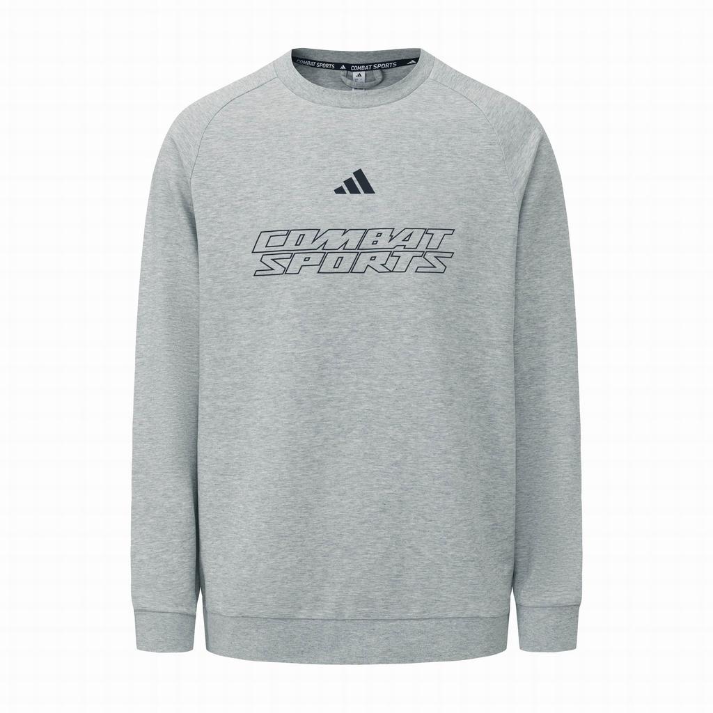 adidas Combat Sports Series Logo Print Round Neck Pullover Long Sleeve Sweatshirt Unisex Sweatshirt Gray CLCN26CS1-GYB