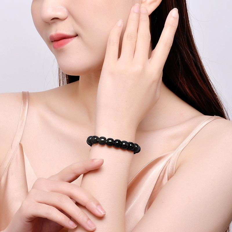 Authentic Hotan Jade Beaded Bracelet – Stylish Unisex Gemstone Jewelry