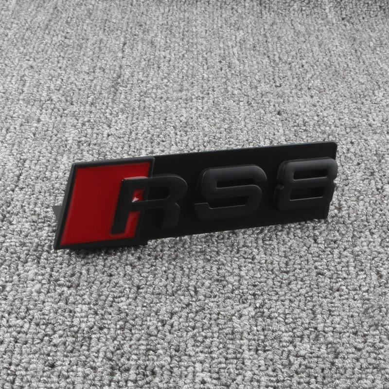 Car Honeycomb Grille Emblem Sticker Car Displacement Badge For 22 A3 A4 A6 Q5 A5 A1 Q3 Q7 A7 TT Q2 SQ5 RSQ3 RSQ8 S3 S4 RS5 RS6