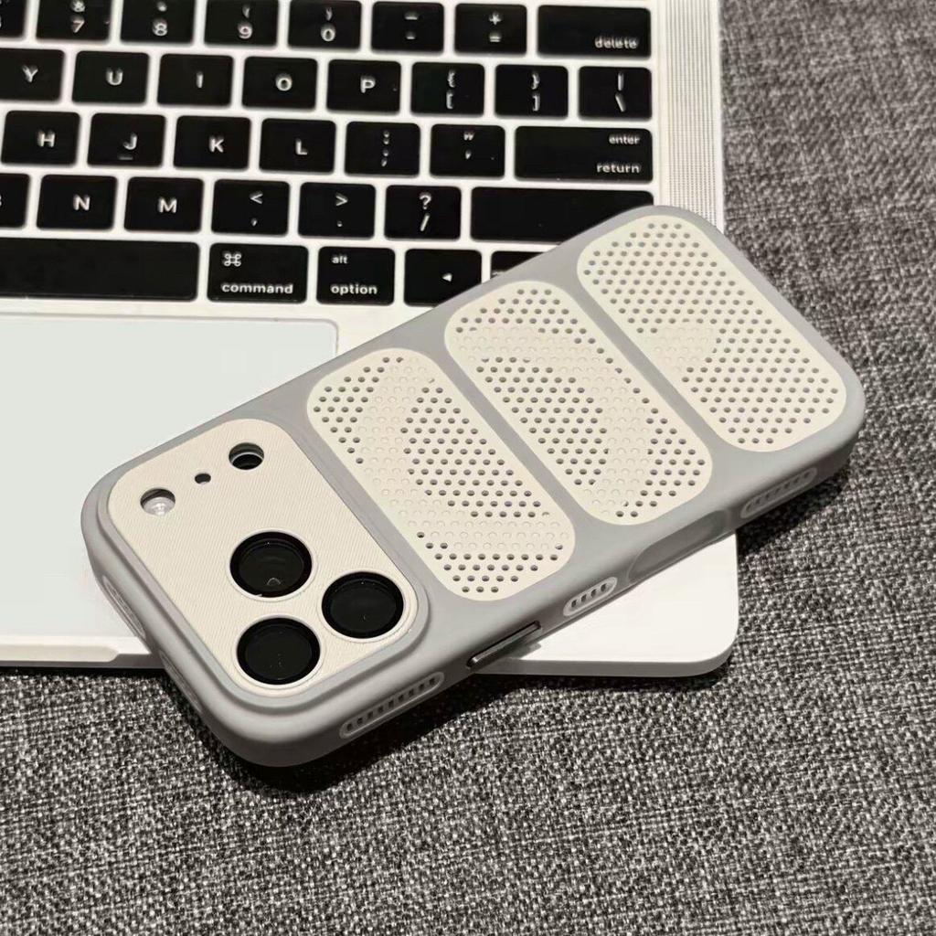 Summer Heat Dissipation for Magsafe Case for iPhone 17 16 15 13 12 Pro Max 14 Plus Ventilate Mesh Magnetic PC Lens Armor Cover