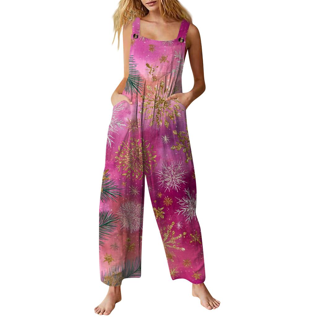Women's Jumpsuit Printed Casual Loose Jumpsuit